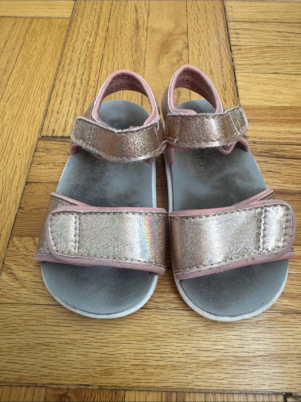See Kai Run Toddler Metallic Pink Velcro Sandals